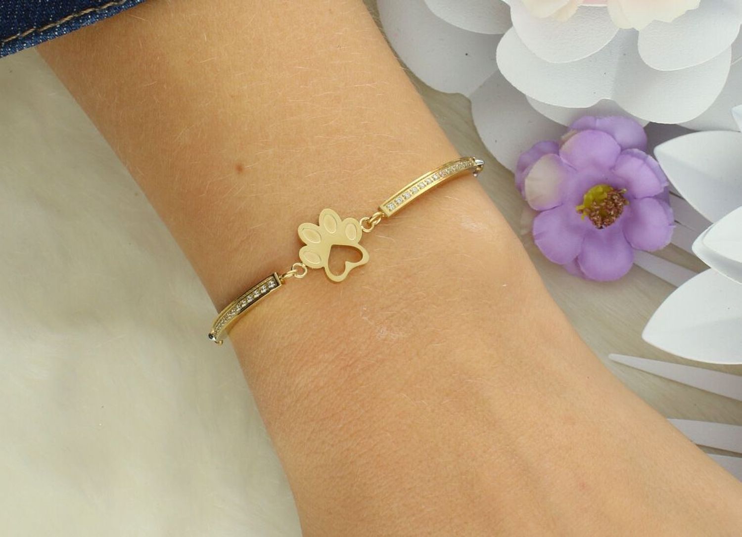 Bransoletka Nomination Italy Milleluci Złota z Odciskiem Łapy – 028018013.jpg